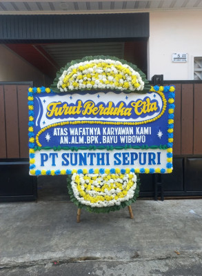 Papan Bunga Duka di Tabukan Selatan